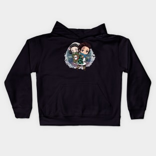 baby nezuko and tanjiro Kids Hoodie